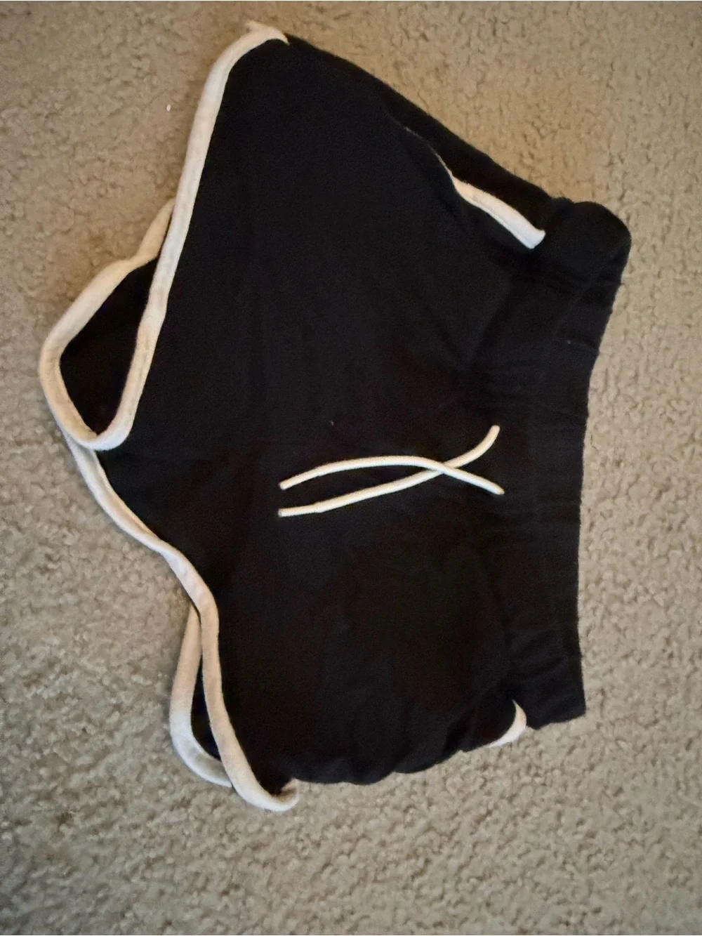 Old Navy Black Athletic Shorts with White Trim